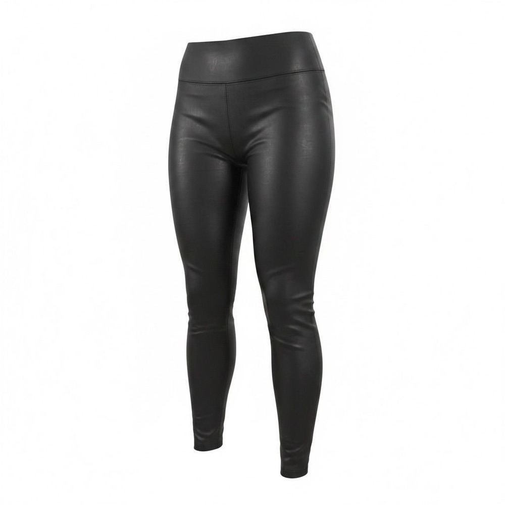 11 CHICOS black faux leather like jeans skinny 1.5R